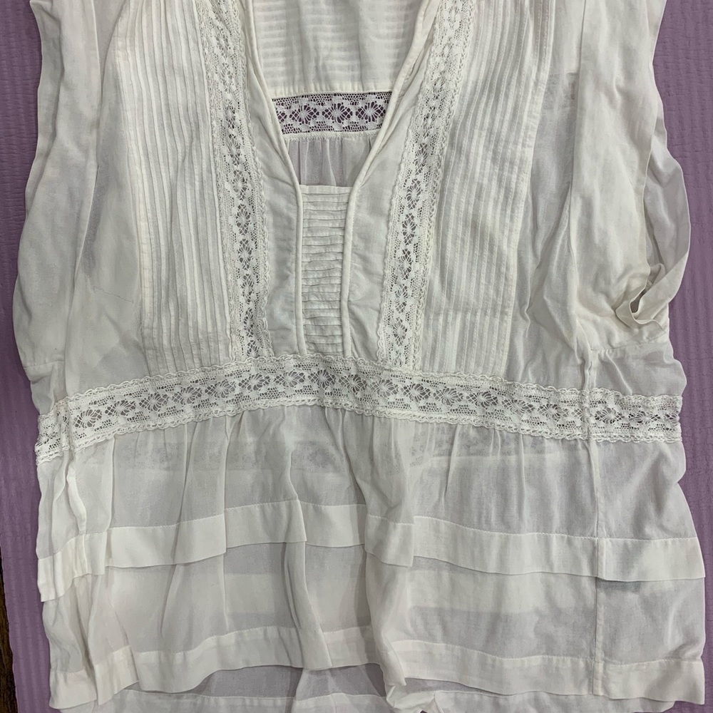 Isabel Marant Cream Sleeveless Blouse